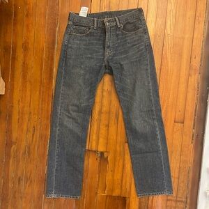 Levi’s 505 Straight Fit Blue Denim Jeans With Fading